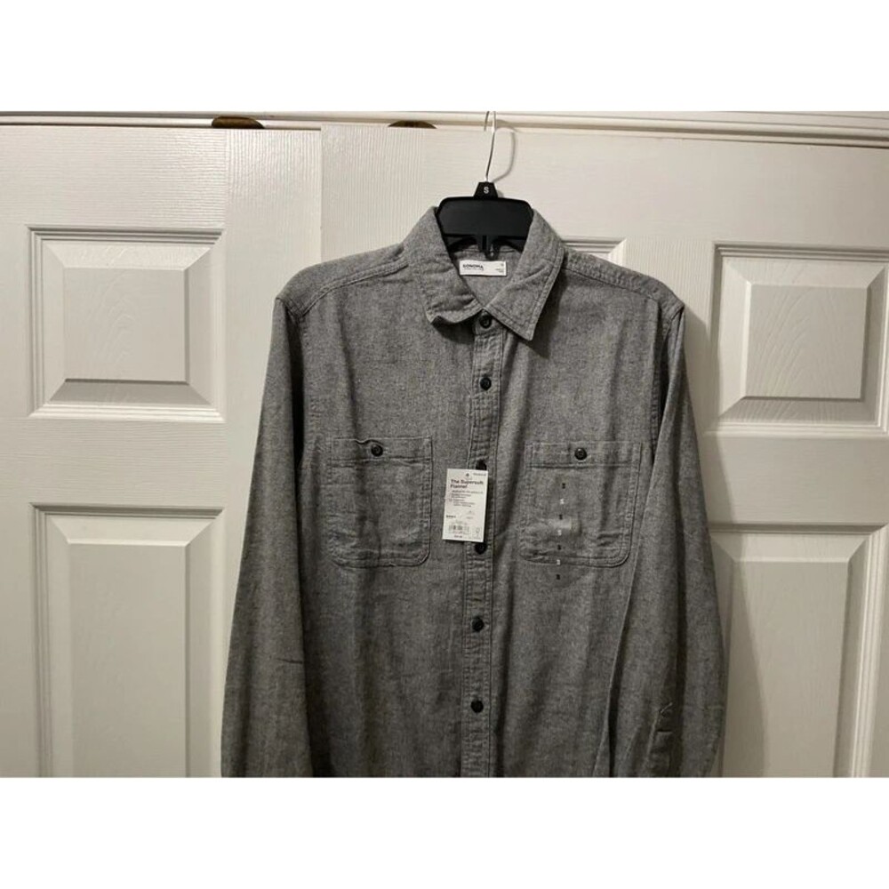 Sonoma Transport Flannel S | Grey Utility Overshirt Shacket | NWT Workwear